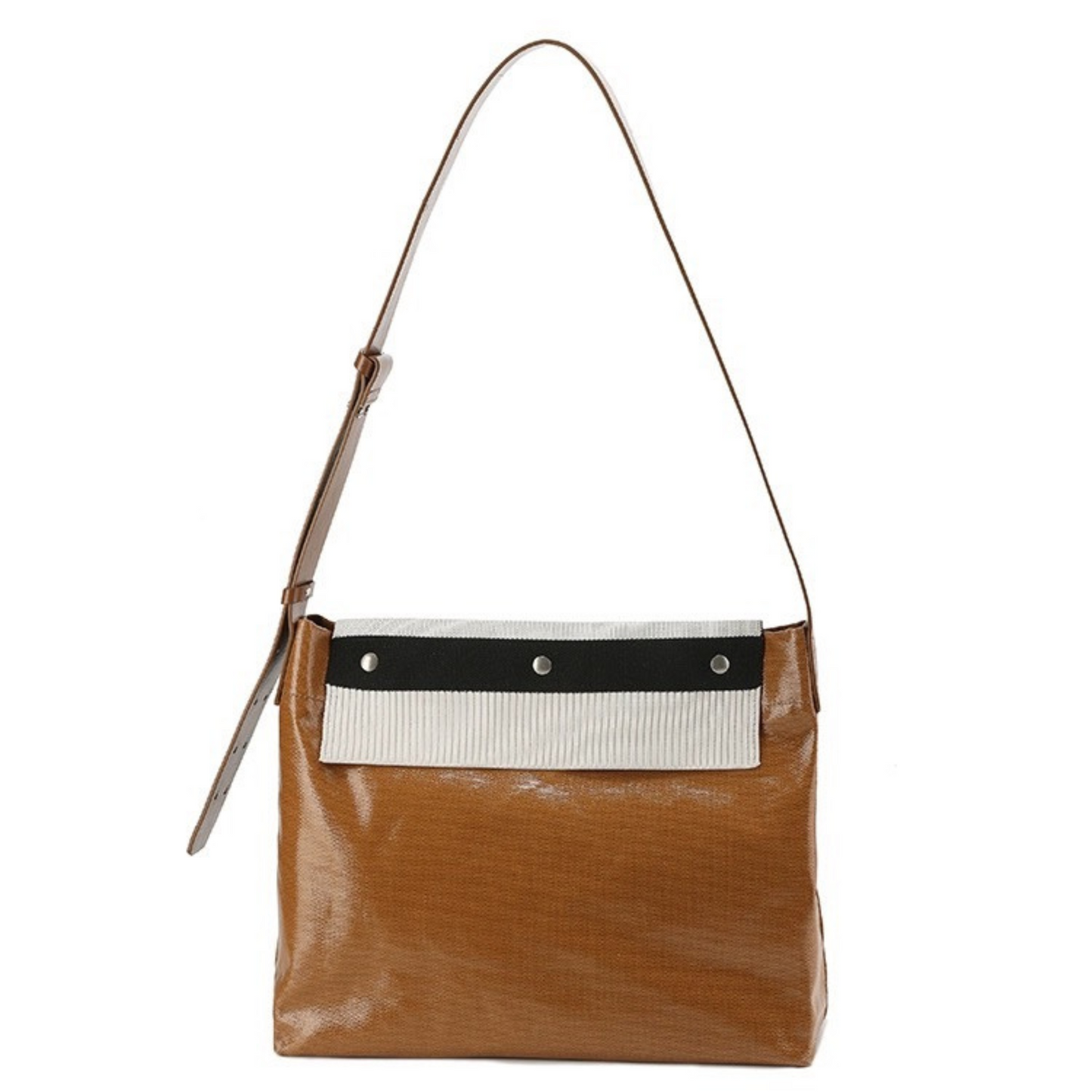 ใ๐๐๐๐๐ฅ๐ข๐ข๐ ใKnitted crossbody stripes (caramel bottom blue and gray stripes)