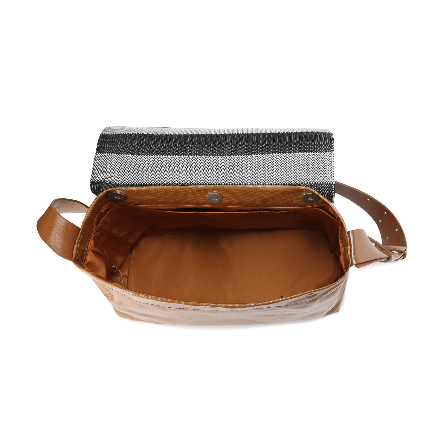 ใ๐๐๐๐๐ฅ๐ข๐ข๐ ใKnitted crossbody stripes (caramel bottom blue and gray stripes)
