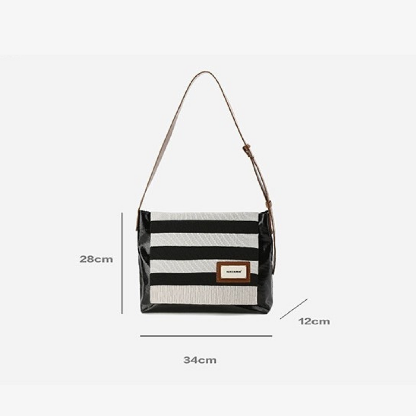 ใ๐๐๐๐๐ฅ๐ข๐ข๐ ใKnitted crossbody stripes (caramel bottom blue and gray stripes)