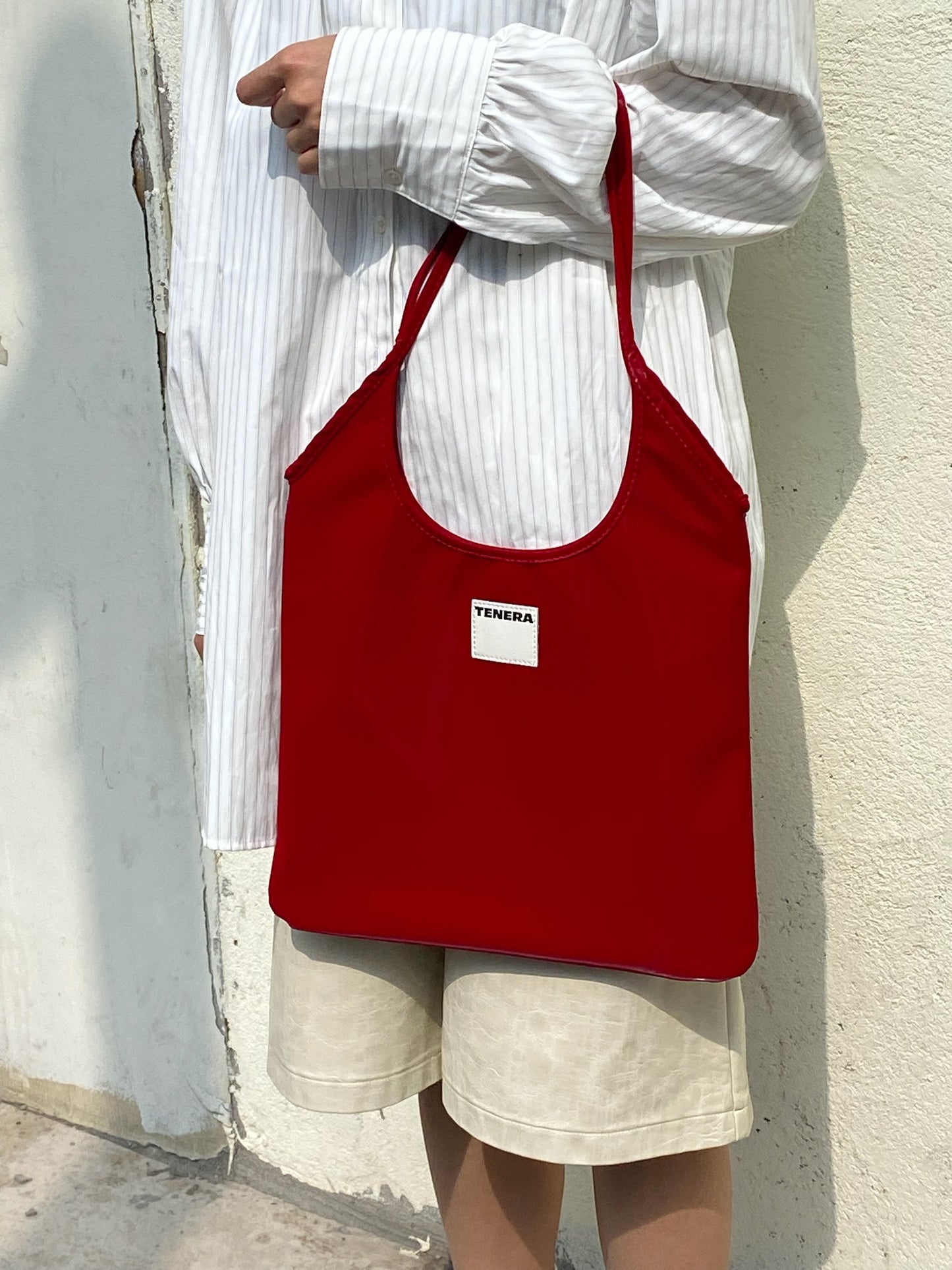 【TENERA 】復古系列托特包 絲絨紅 環保皮革材質 小紅書爆款