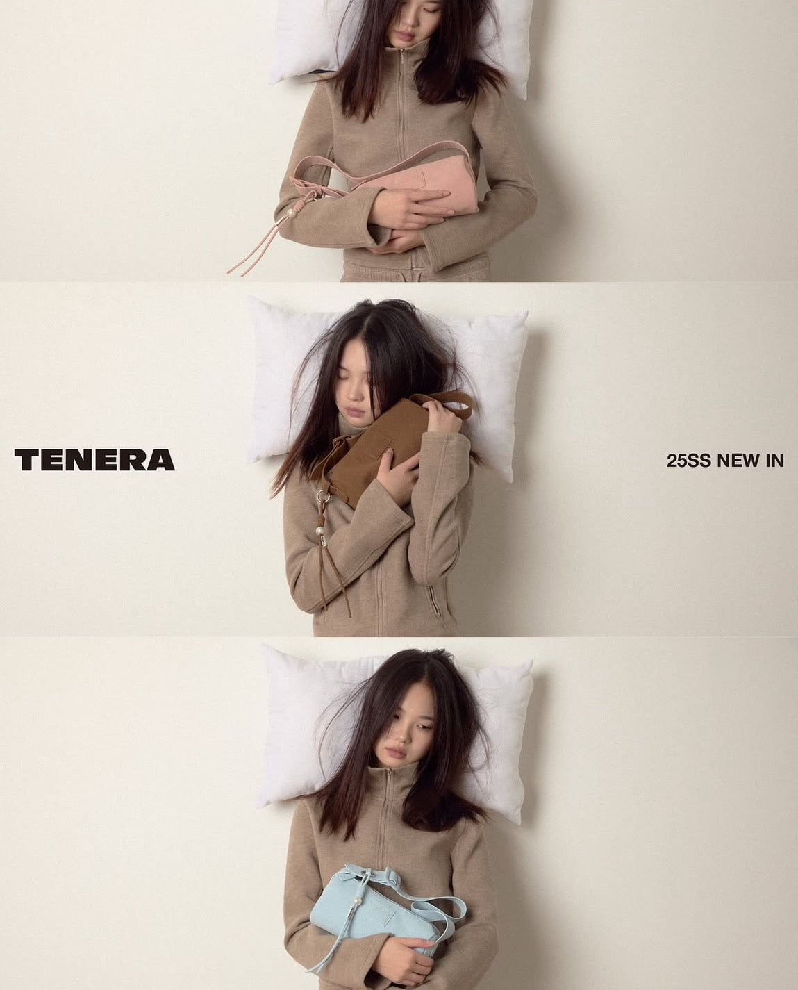 【TENERA 】麂皮圓筒枕頭包 寶寶藍