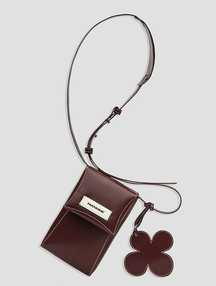 ใ๐๐๐๐๐ฅ๐ข๐ข๐ ใVertical slanted small flower mobile phone bag